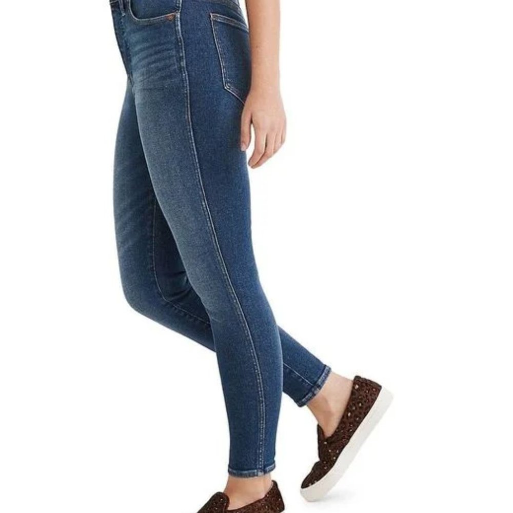 Madewelll Women Blue Skinny Jeans 10” High- Rise Sz 24 Zipper And 5 pickets - Picture 2 of 12